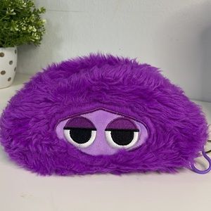 Inkology Fluffles Purple Plush Pencil Case & Keychain Holder.